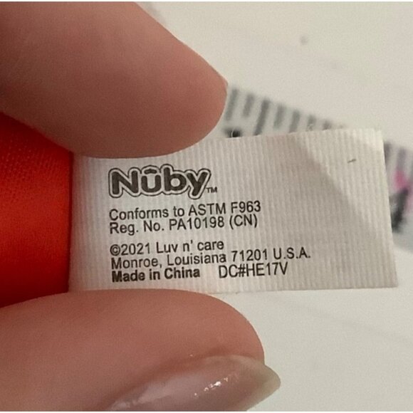 Nuby Cloud Chime Plush Toy Babies Silicone Teether Colorful Mirror Luv n' Care - Picture 5 of 7